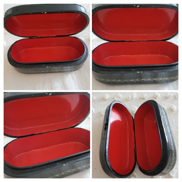 VTG Russian Fedoskino Hand Painted Frog Prince Ivan Signed Lacquer Hinged Box - Picture 8 of 16